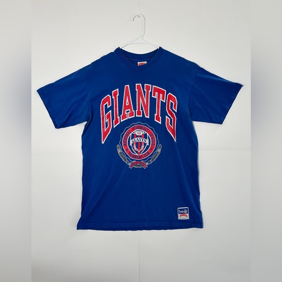 Nutmeg Other - Vintage 1994 New York Giants NFL Nutmeg Blue T-Shirt Size XL USA Single Stitch